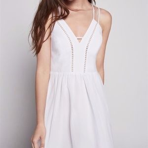 BCBGeneration white fit and flare dress